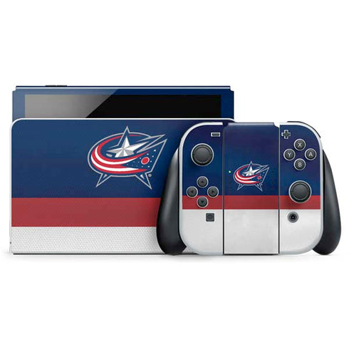NHL Columbus Blue Jackets Alternate Jersey Nintendo Switch OLED (2021) Skin