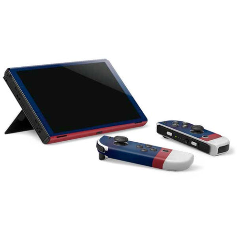 NHL Columbus Blue Jackets Alternate Jersey Nintendo Switch OLED (2021) Skin