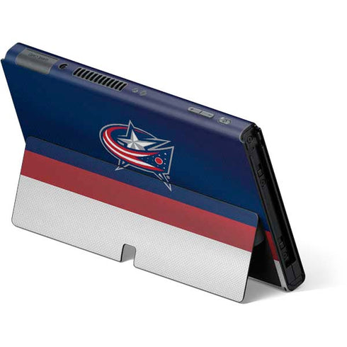 NHL Columbus Blue Jackets Alternate Jersey Nintendo Switch OLED (2021) Skin