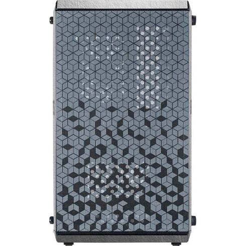 NHL Columbus Blue Jackets Black Text Cooler Master MasterBox Q300L Mini Tower Skin