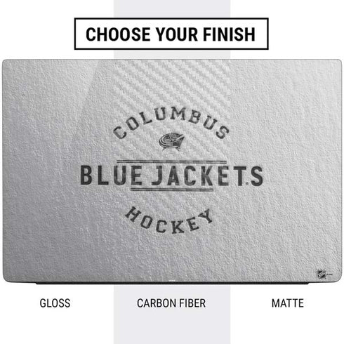 NHL Columbus Blue Jackets Black Text Dell Vostro Skin