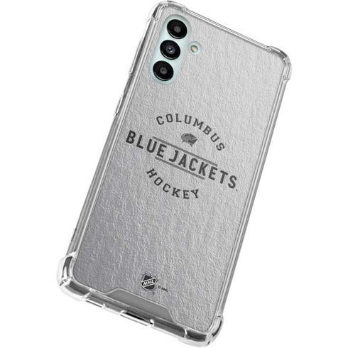 NHL Columbus Blue Jackets Black Text Galaxy A13 5G Clear Case