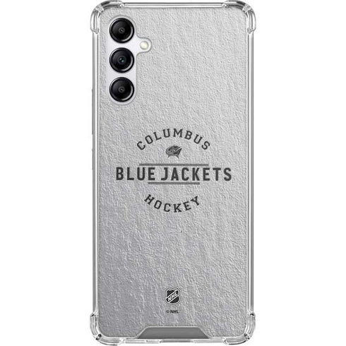 NHL Columbus Blue Jackets Black Text Galaxy A15 5G Clear Case