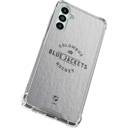 NHL Columbus Blue Jackets Black Text Galaxy A15 5G Clear Case