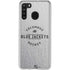 NHL Columbus Blue Jackets Black Text Galaxy A21 Clear Case