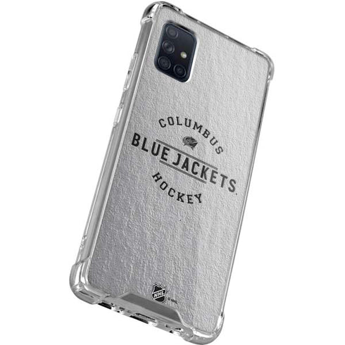 NHL Columbus Blue Jackets Black Text Galaxy A51 5G Clear Case
