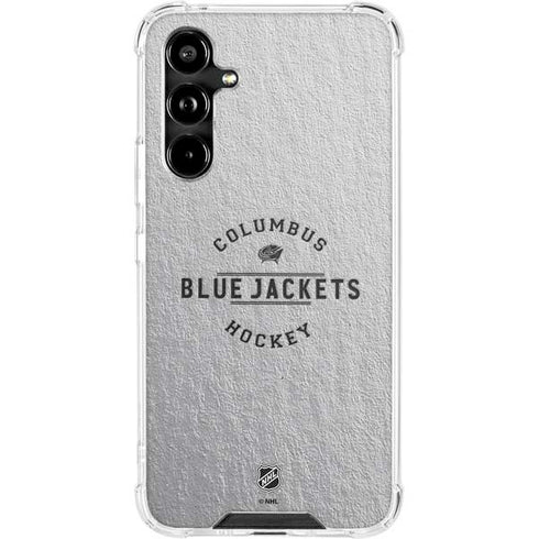 NHL Columbus Blue Jackets Black Text Galaxy A54 5G Clear Case