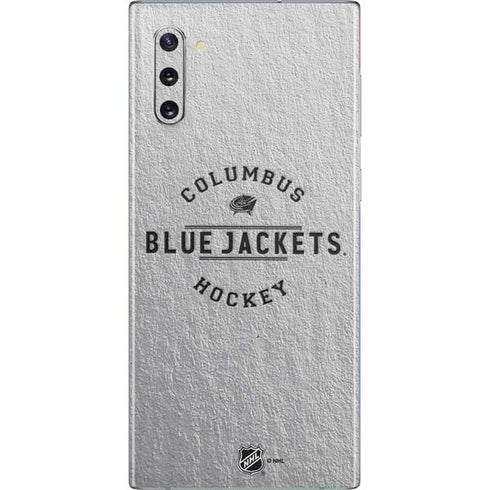 NHL Columbus Blue Jackets Black Text Galaxy Note 10 Skin