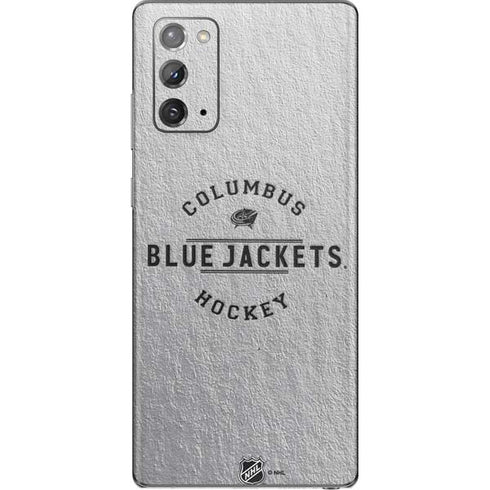 NHL Columbus Blue Jackets Black Text Galaxy Note20 5G Skin