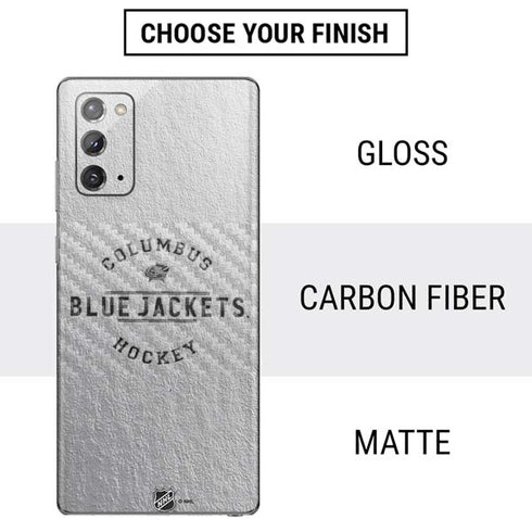 NHL Columbus Blue Jackets Black Text Galaxy Note20 5G Skin