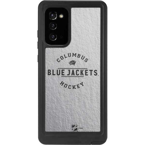 NHL Columbus Blue Jackets Black Text Galaxy Note20 5G Waterproof Case
