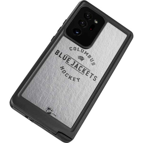 NHL Columbus Blue Jackets Black Text Galaxy Note20 Ultra 5G Waterproof Case