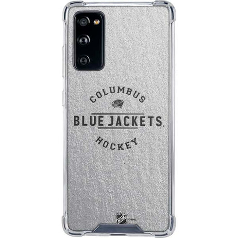 NHL Columbus Blue Jackets Black Text Galaxy S20 FE Clear Case