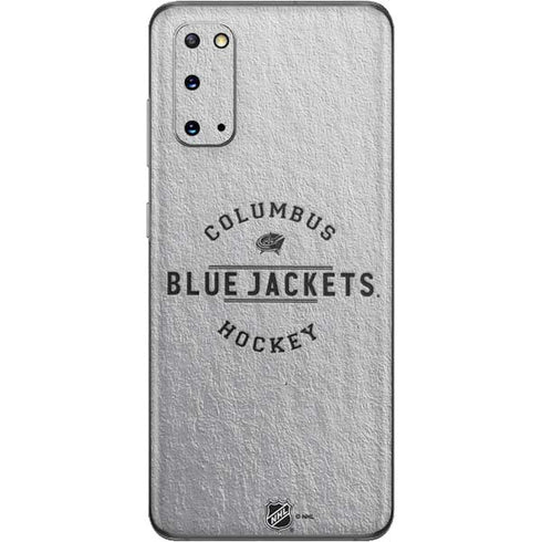 NHL Columbus Blue Jackets Black Text Galaxy S20 Skin