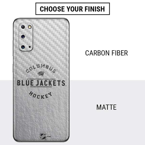 NHL Columbus Blue Jackets Black Text Galaxy S20 Skin