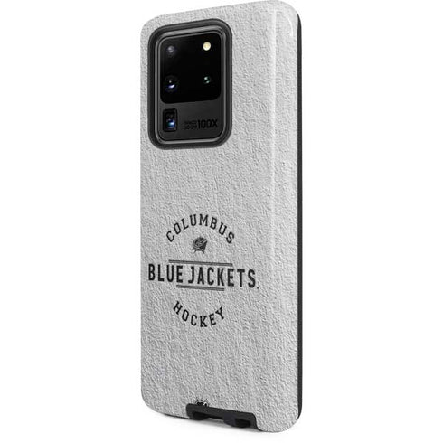 NHL Columbus Blue Jackets Black Text Galaxy S20 Ultra 5G Pro Case