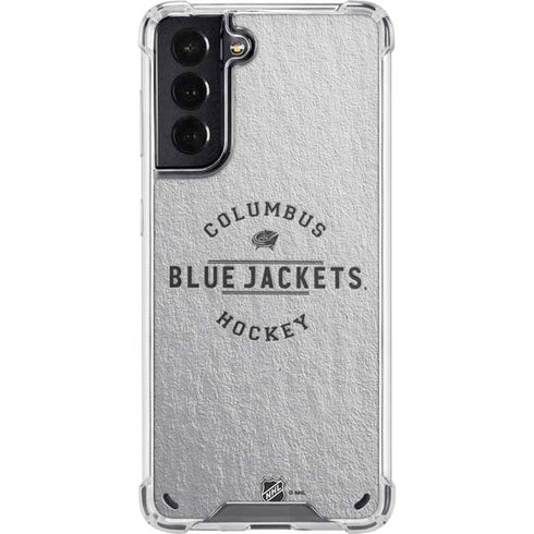 NHL Columbus Blue Jackets Black Text Galaxy S21 5G Clear Case