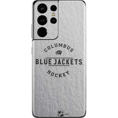 NHL Columbus Blue Jackets Black Text Galaxy S21 Ultra 5G Skin