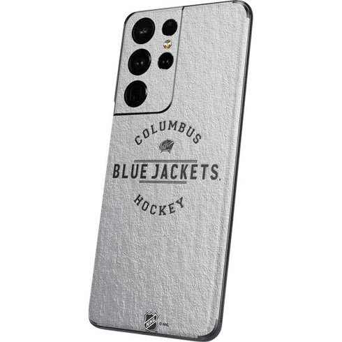 NHL Columbus Blue Jackets Black Text Galaxy S21 Ultra 5G Skin