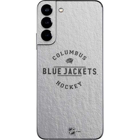 NHL Columbus Blue Jackets Black Text Galaxy S22 Plus Skin