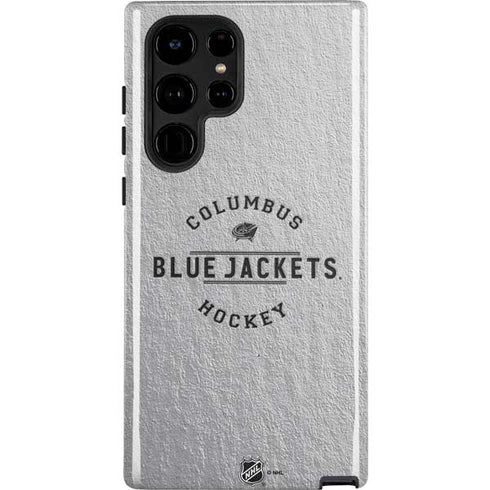 NHL Columbus Blue Jackets Black Text Galaxy S22 Ultra Pro Case