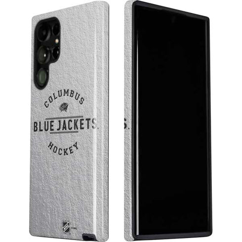 NHL Columbus Blue Jackets Black Text Galaxy S22 Ultra Pro Case