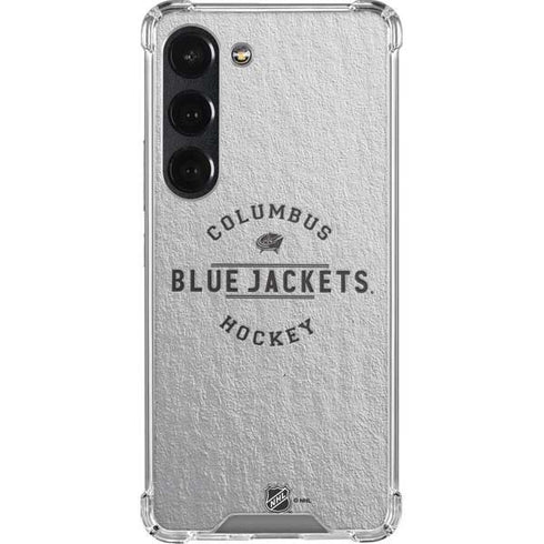 NHL Columbus Blue Jackets Black Text Galaxy S23 Clear Case