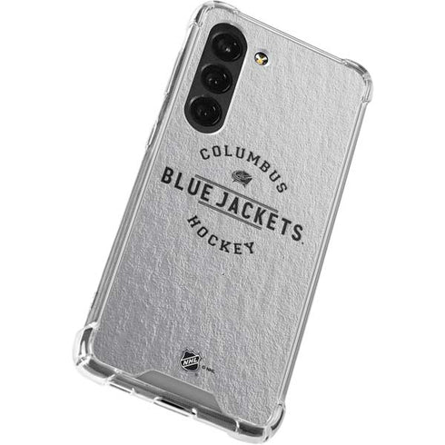 NHL Columbus Blue Jackets Black Text Galaxy S23 Clear Case