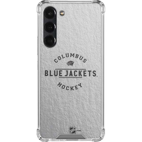 NHL Columbus Blue Jackets Black Text Galaxy S23 Plus Clear Case