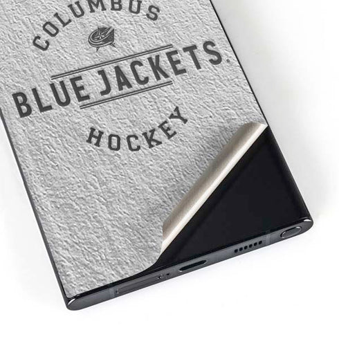 NHL Columbus Blue Jackets Black Text Galaxy S23 Ultra Skin