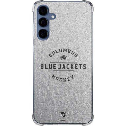 NHL Columbus Blue Jackets Black Text Galaxy S24 Clear Case