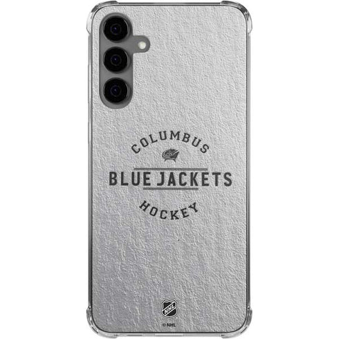 NHL Columbus Blue Jackets Black Text Galaxy S24 Plus Clear Case