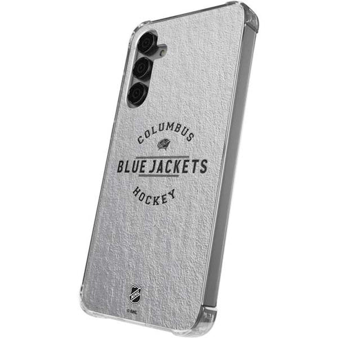NHL Columbus Blue Jackets Black Text Galaxy S24 Plus Clear Case