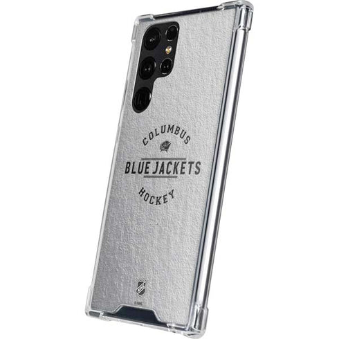 NHL Columbus Blue Jackets Black Text Galaxy S24 Ultra Clear Case