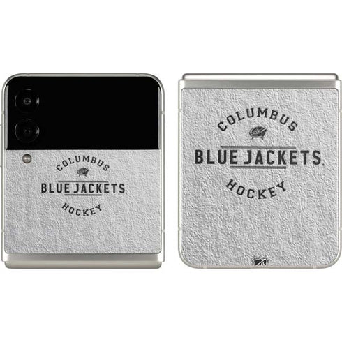 NHL Columbus Blue Jackets Black Text Galaxy Z Flip3 5G Skin