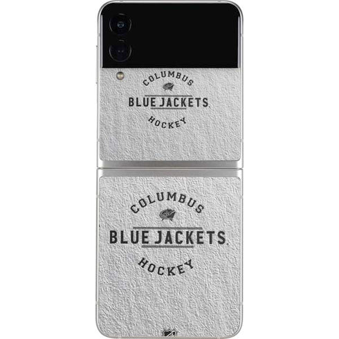 NHL Columbus Blue Jackets Black Text Galaxy Z Flip3 5G Skin