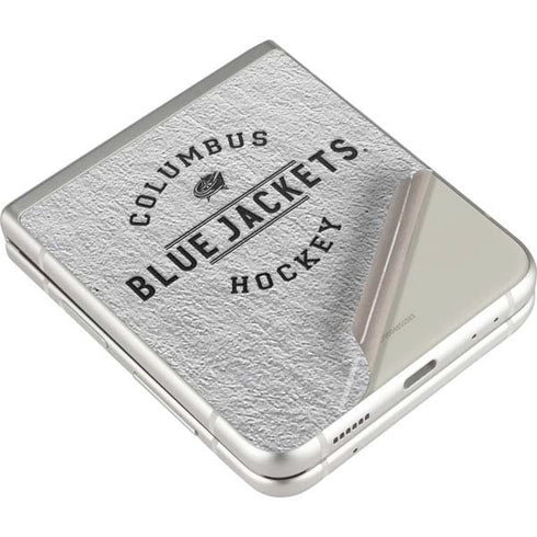 NHL Columbus Blue Jackets Black Text Galaxy Z Flip3 5G Skin