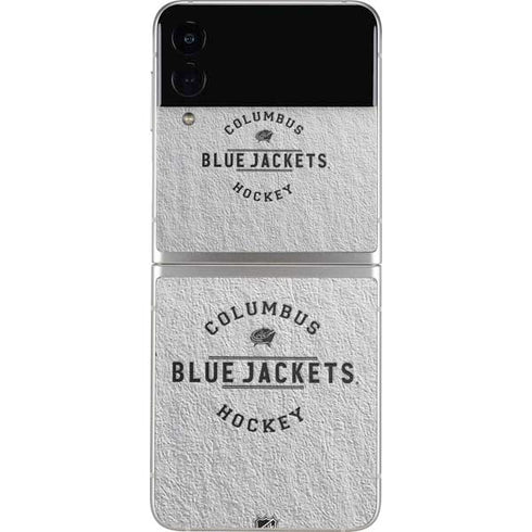 NHL Columbus Blue Jackets Black Text Galaxy Z Flip4 5G Skin