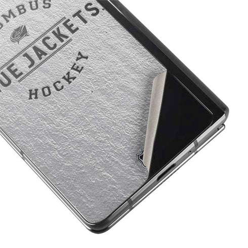 NHL Columbus Blue Jackets Black Text Galaxy Z Fold2 5G Skin