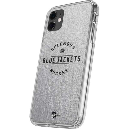 NHL Columbus Blue Jackets Black Text iPhone 11 Clear Case