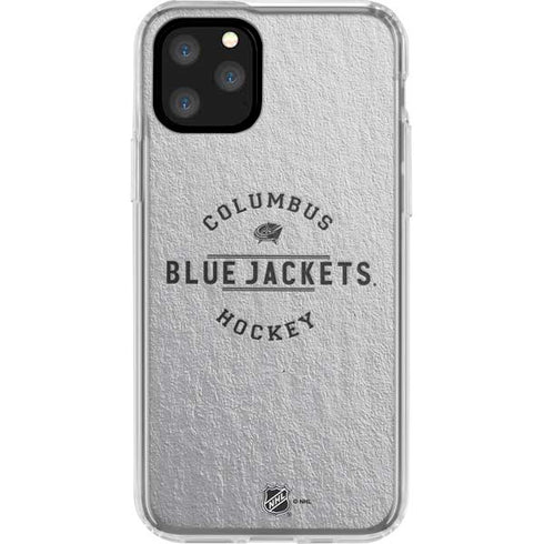 NHL Columbus Blue Jackets Black Text iPhone 11 Pro Clear Case