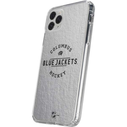 NHL Columbus Blue Jackets Black Text iPhone 11 Pro Clear Case