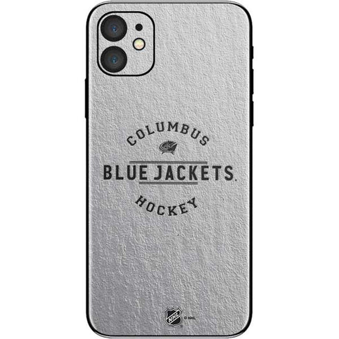 NHL Columbus Blue Jackets Black Text iPhone 11 Skin