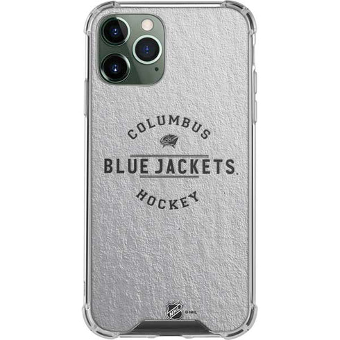 NHL Columbus Blue Jackets Black Text iPhone 12 Pro Max Clear Case