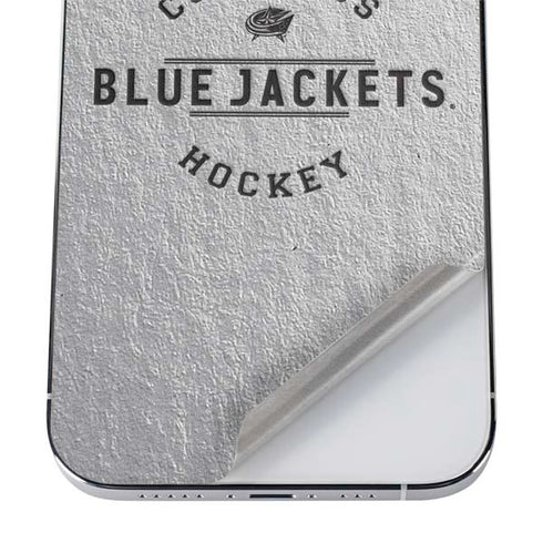 NHL Columbus Blue Jackets Black Text iPhone 12 Pro Skin