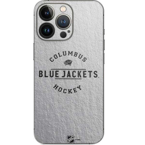 NHL Columbus Blue Jackets Black Text iPhone 13 Pro Skin