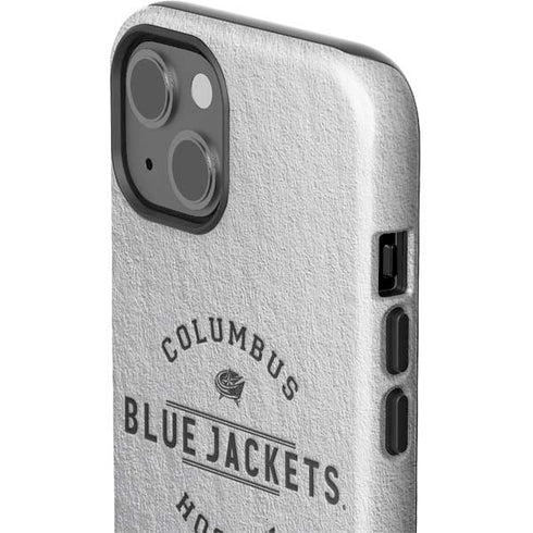 NHL Columbus Blue Jackets Black Text iPhone 15 Impact Case