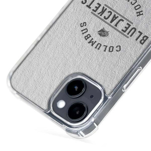 NHL Columbus Blue Jackets Black Text iPhone 15 Plus MagSafe Case