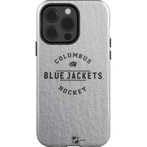 NHL Columbus Blue Jackets Black Text iPhone 15 Pro Impact Case