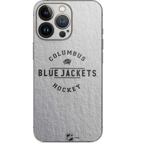 NHL Columbus Blue Jackets Black Text iPhone 14 Pro Skin